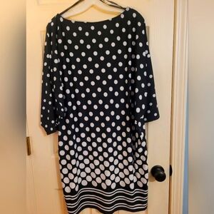 Black and white polka dot dress